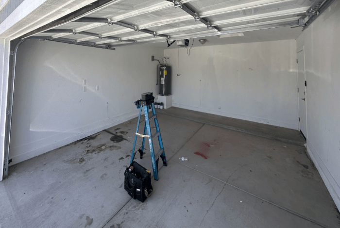 floor of a garage