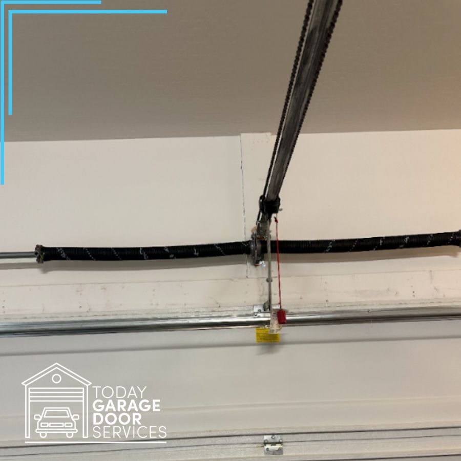 garage door properly counterbalanced and working